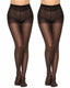 2-Pack 20D High-Waisted Sheer Silky Nylon Pantyhose