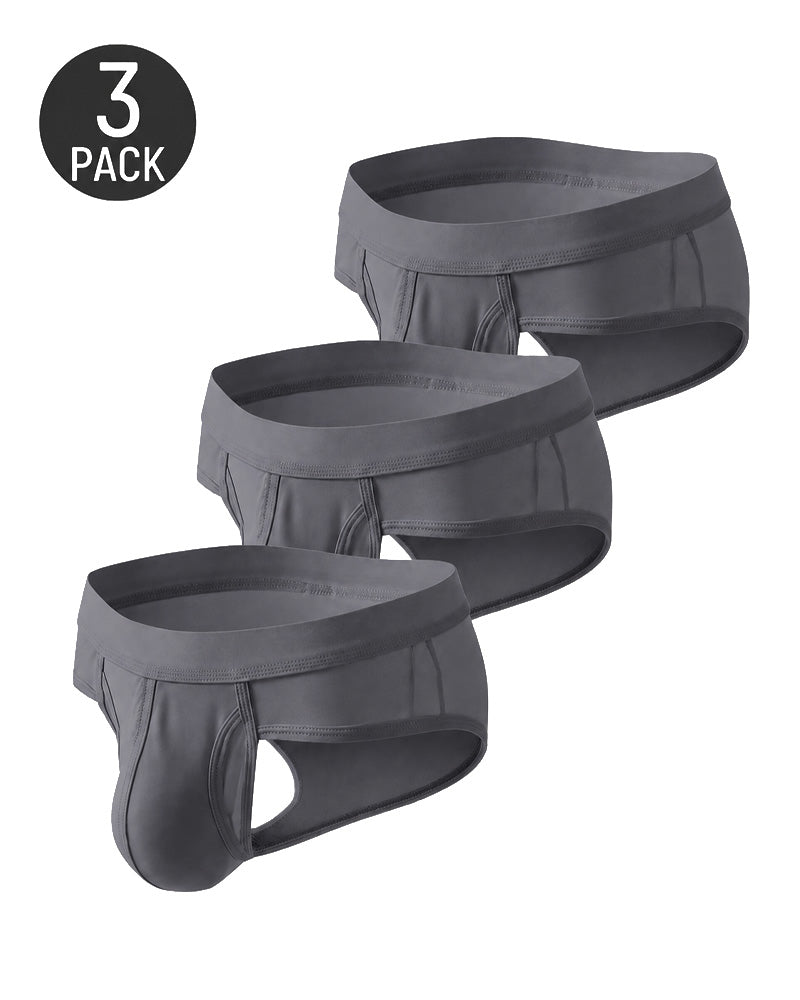 Multi-Pack Men's Ice Silk Breathable Side Open No-Removal Briefs