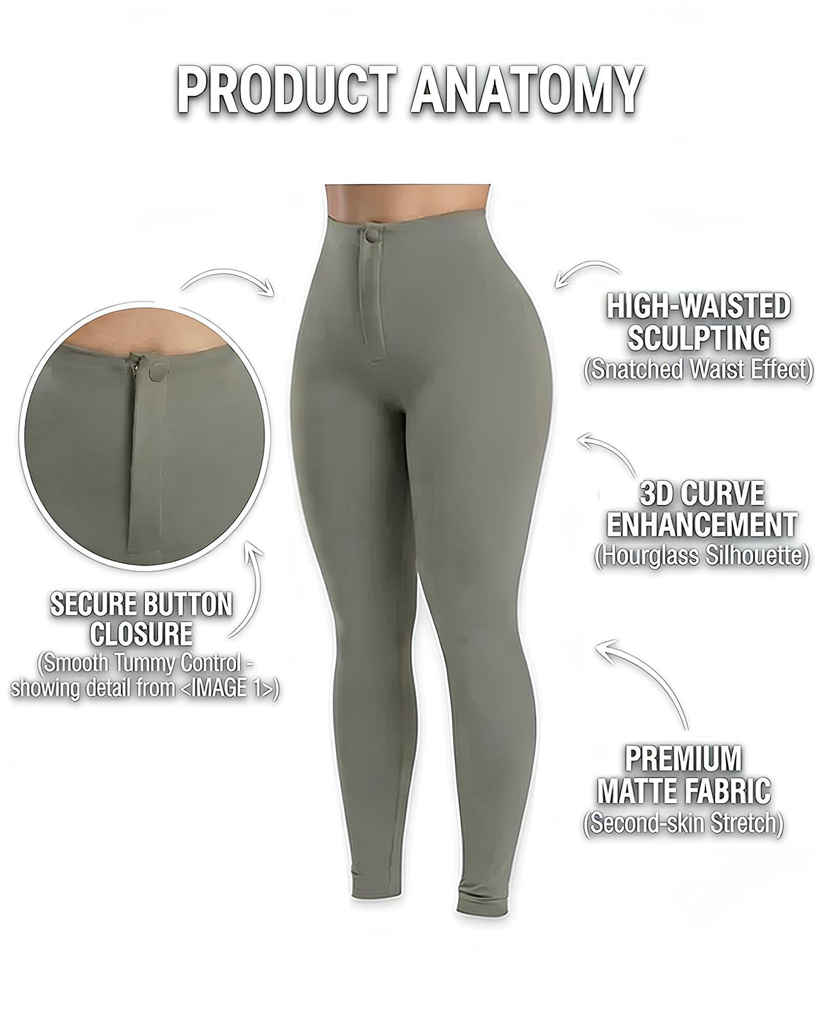 Women's High-Waisted Super Elastic Comfortable Fit Slimming Leggings Secondary image
