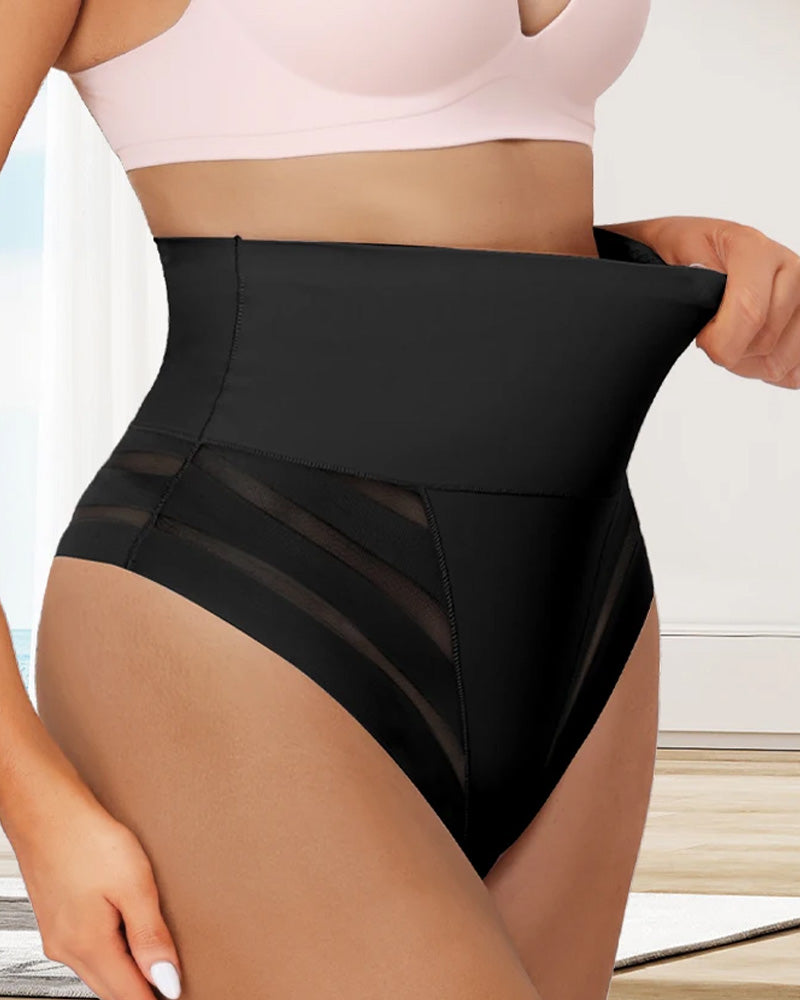 Women's Seamless Mesh Spliced Wide Belt Tummy Control Shaping Underwear Main image