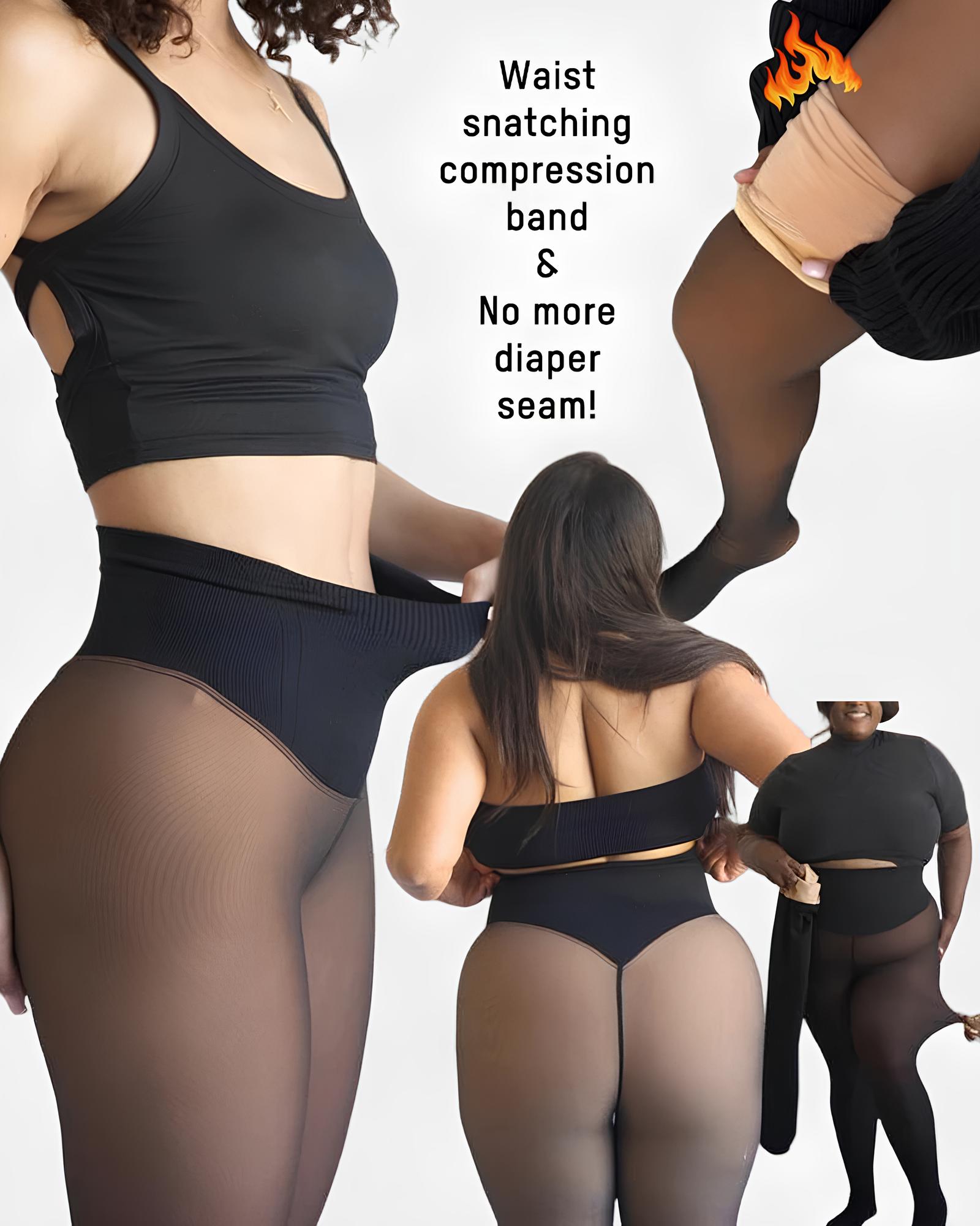 Compression Straps Single-seam Shaping Fleece-lined Leggings Secondary image