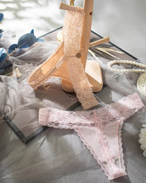 Sexy Pure Cotton Lace Low-rise Seamless Thong