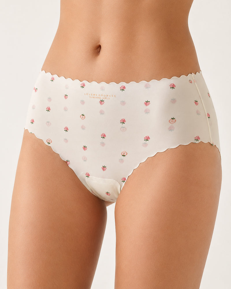 Six-pack Ice Silk Seamless Breathable Print Panties Main image