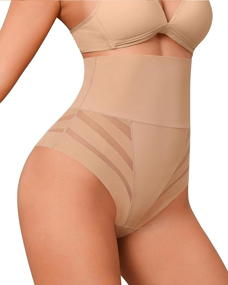 Women's Seamless Mesh Spliced Wide Belt Tummy Control Shaping Underwear Secondary image