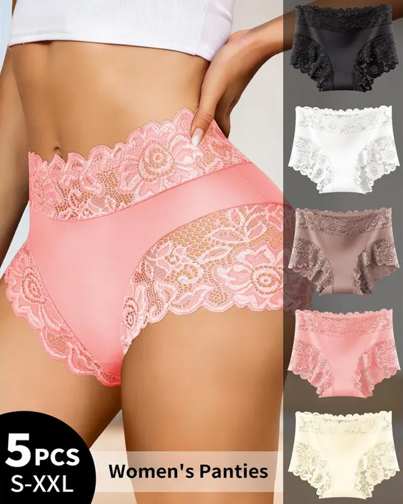 Women's Lace-trimmed Soft Stretchy Comfortable Tummy-control Panties Main image