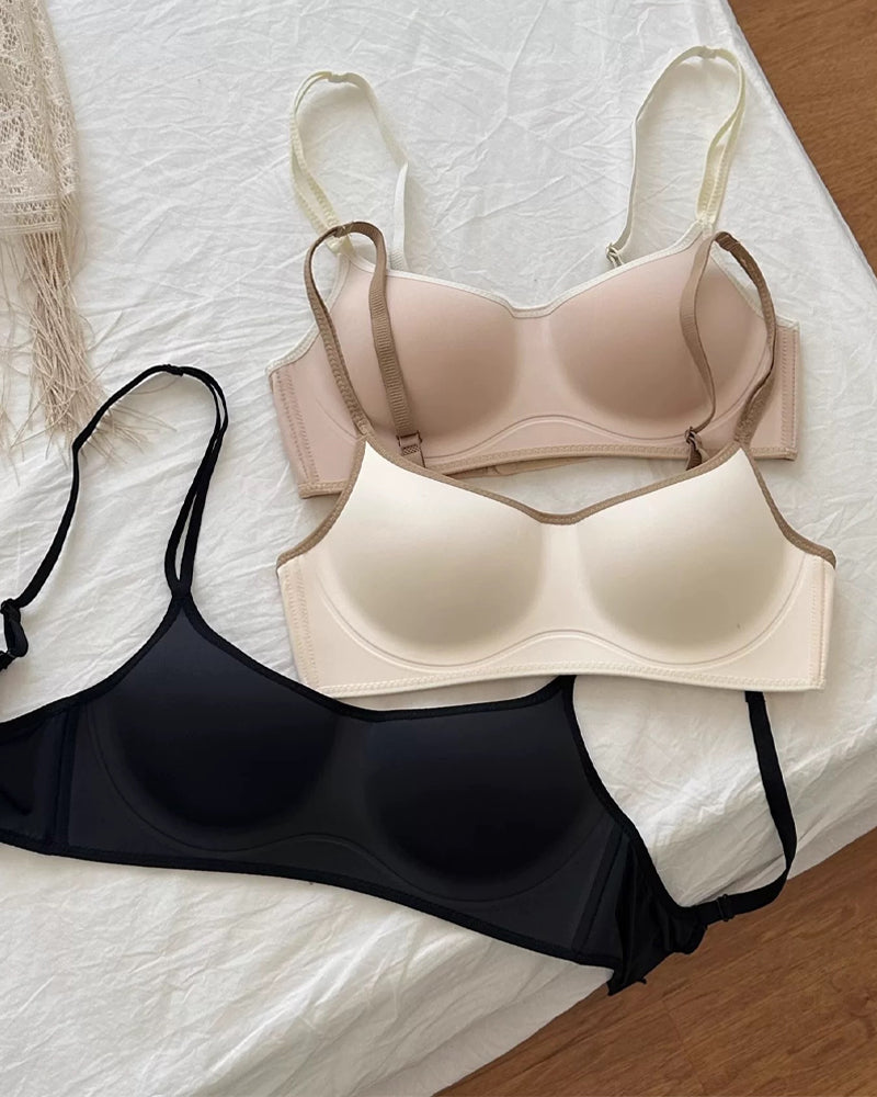Women's Colorblock Seamless Push-up Wire-free Comfortable Breathable Bra Main image
