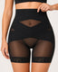 High Waist Tummy Control Sheer Mesh LaceTrim Shaping Shorts