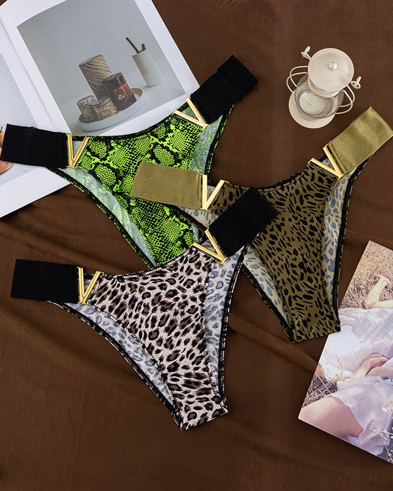 Seamless Sexy Colorblock Printed Panties Secondary image