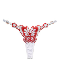 Sexy Butterfly Embroidered Low-rise Thong
