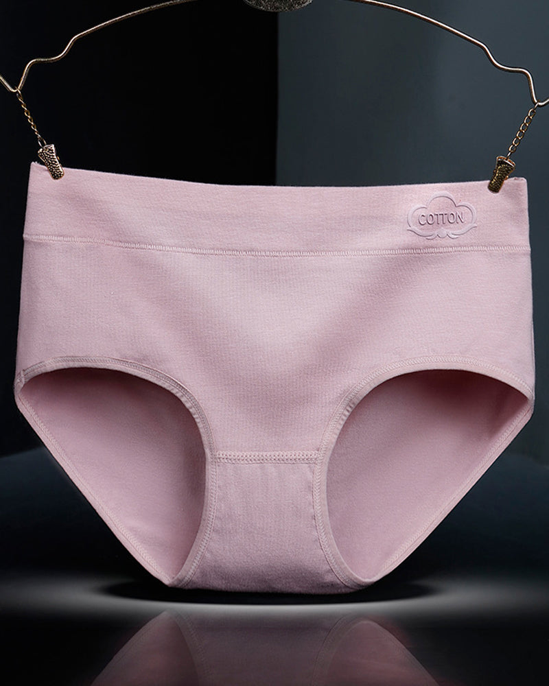 Women's Pure Cotton Stretch Mid-waist Soft Panties