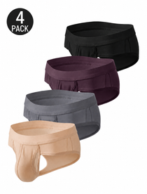 Multi-Pack Men's Ice Silk Breathable Side Open No-Removal Briefs