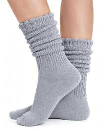 6-Pair Women's Bamboo Fiber Cable Knit Socks