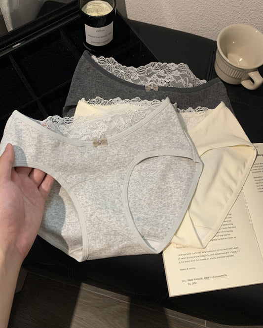 Comfortable Sexy Lace-trimmed Soft Cotton Panties