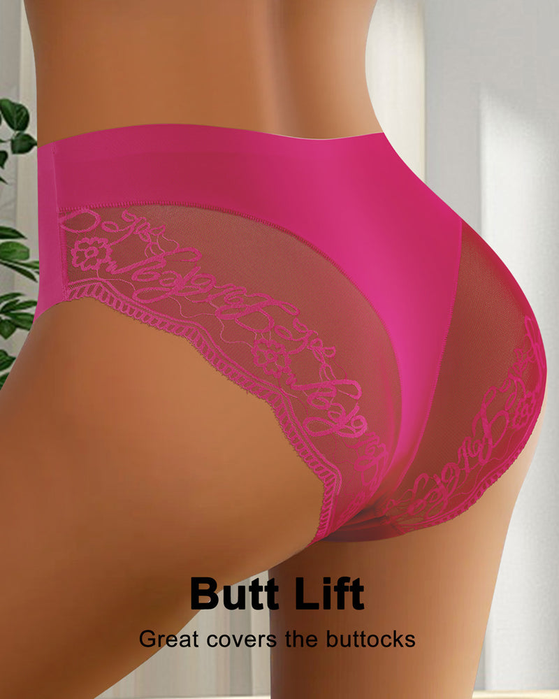 Patchwork Lace Sexy Seamless Elastic Panties