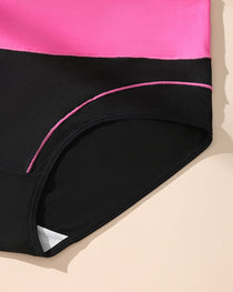 Women's  High Waist Colorblock Seamless Cotton Briefs