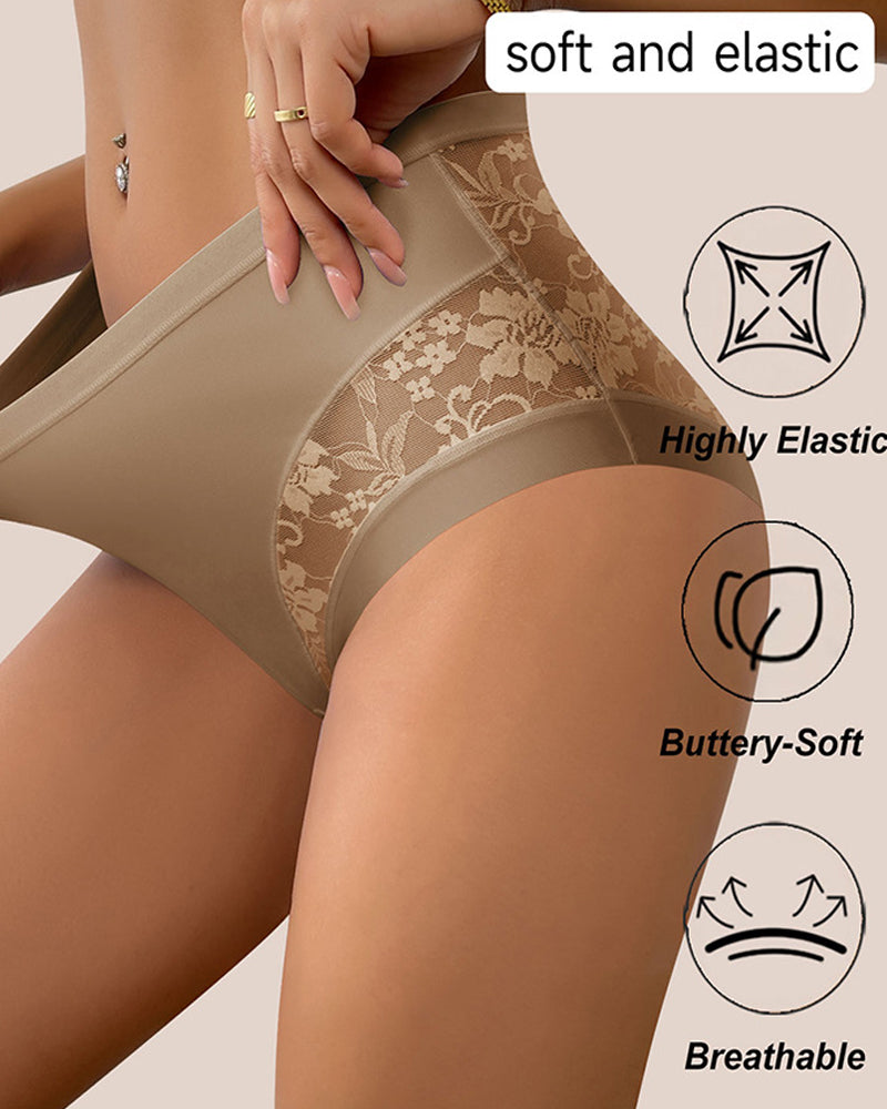 Mid-waisted Sexy Lace Seamless Breathable Comfortable Panties