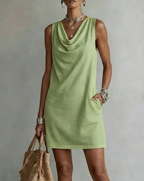 Casual Solid Color Sleeveless Dress