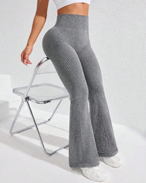 Women's Casual High-Waisted Comfortable Breathable Sports Yoga Tight Flare Pants