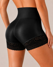 Three-Pack High Waist Tummy Control Lace Trim Briefs