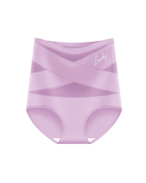 High Waist Tummy Control Breathable Mesh Cross Seamless Hip Lifting Briefs