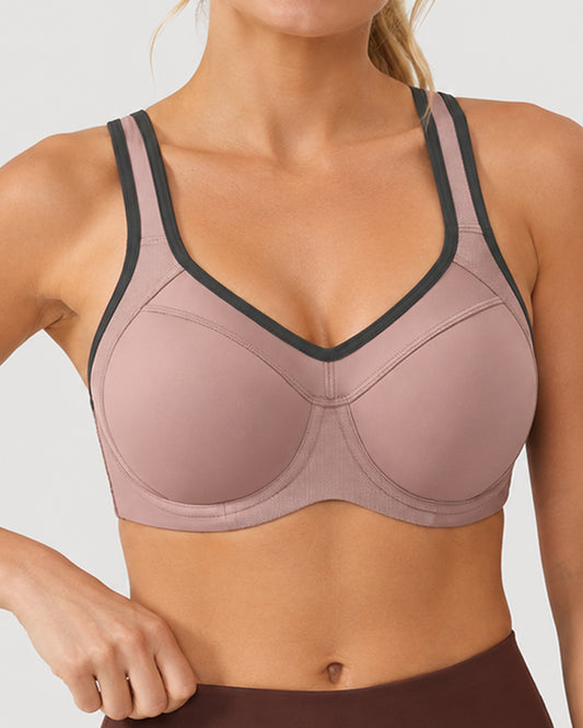 Deep V Comfortable Underwire Sports Bra