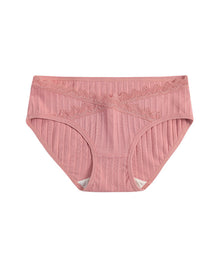 Lace-trimmed Pure Cotton Breathable Comfort Stretch Briefs