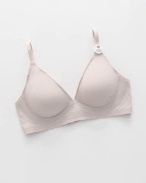 Deep V Seamless Letter Thin Straps Wire-Free Comfort Bra