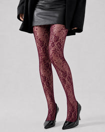 3-Pack High Stretch Fishnet Floral Lace Stockings