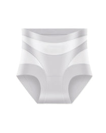 Women's High-Waisted Mesh Panel Elastic Breathable Seamless Invisible Panties