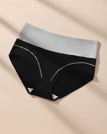 Women's  High Waist Colorblock Seamless Cotton Briefs