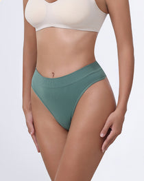 Women's Seamless Sports Fitness Solid Color Elastic T-Thong