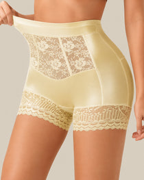 Three-Pack High Waist Tummy Control Lace Trim Briefs
