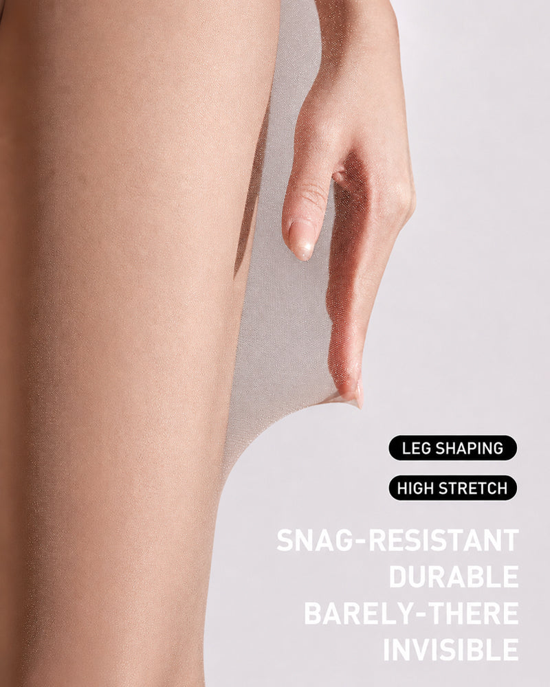 Two-Pairs Seamless Pearlescent Ultra-thin Shimmering Transparent Pantyhose Main image