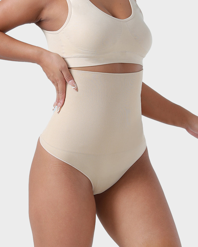 Ultra High-Waisted Seamless Shaping Thong Secondary image