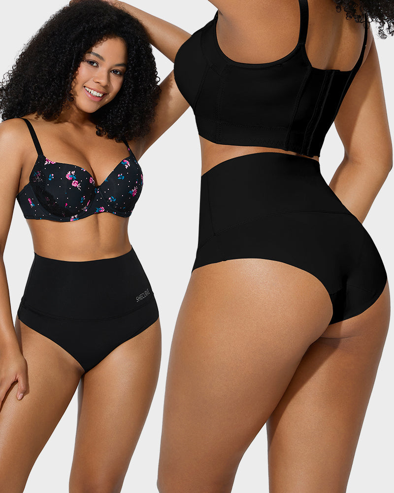 3-Pack High Waisted Tummy Control Panties Secondary image