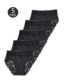 5-Pack Sexy Floral Lace High Elasticity Breathable Briefs