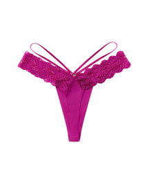 Sexy Double-strapped Lace Thong Panties