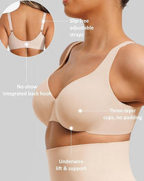 Women's Comfort Wire-Free Wire-Free Plus Size Full Coverage Seamless Everyday Bra