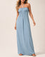 Halter Neck Backless Tie-up Long Dress with Pockets