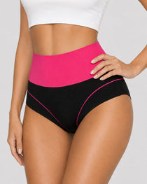 Women's  High Waist Colorblock Seamless Cotton Briefs