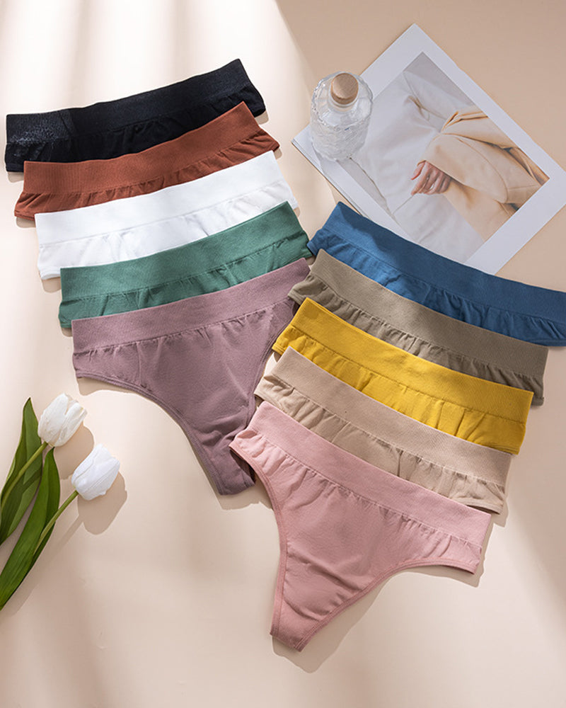 Women's Seamless Sports Fitness Solid Color Elastic T-Thong Main image