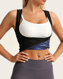 Women's Sleeveless Sweat-inducing Tummy-slimming Shaping Sports Vest