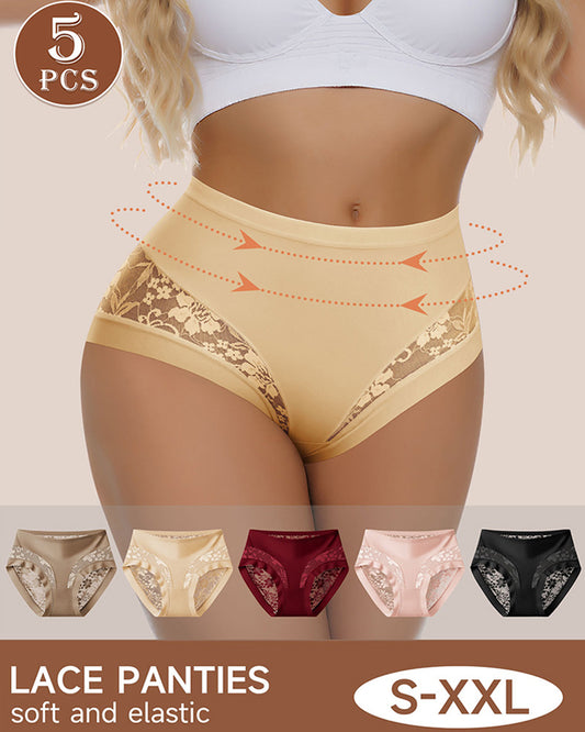 Mid-waisted Sexy Lace Seamless Breathable Comfortable Panties