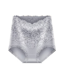 Women's High-waisted Tummy-controlling Lace Cotton Comfortable Breathable Panties