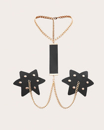 Chain Linked Nipple Cover With Choker