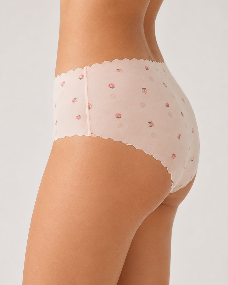 Six-pack Ice Silk Seamless Breathable Print Panties
