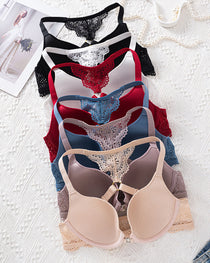 Women's Sexy Front-Closure Lace Push-Up Comfort Bra