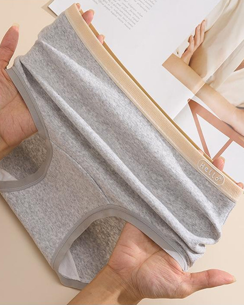 Plus Size 10A Antibacterial Cotton Extra Long Crotch High Waist Comfortable Briefs