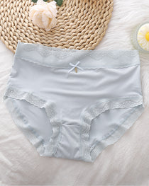 Comfortable Breathable Ice Silk Seamless Pure Cotton Crotch Women's Briefs