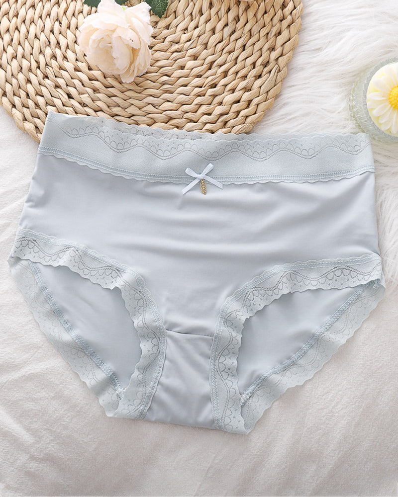 Comfortable Breathable Ice Silk Seamless Pure Cotton Crotch Women's Briefs